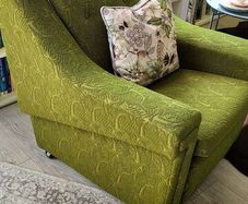 2 x Vintage Green Armchairs