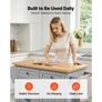 Kitchen Island Cart with Storage, 1110 mm Wide Mobile Rolling Storage Island on Swivel Wheels, with 2 Drawers, Storage Cabinet, Spice/Towel Rack, Hooks, Table for Home Dining Room, Gray Image 7