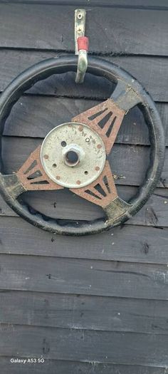 old racing steering wheel