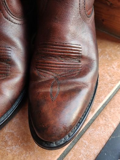 RARE Vintage Harley-Davidson Brown Leather Cowboy Boots Men's Size UK 10