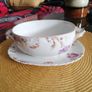 Vintage/ antique Gravy Boat Attached Underplate  France Image 3