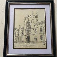 Gerald F. McCarthy Original Pen & Ink Drawing  UCC Main Quad Entrance Tower (2012)