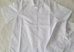 M&S White School Shirts - short sleeves,  size: 7-8 yrs