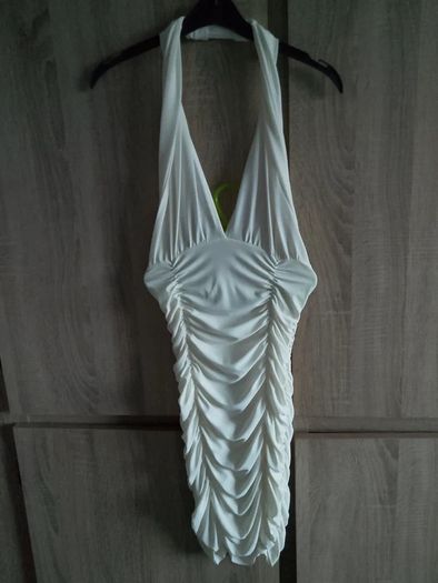 Cream halter dress tunic size small