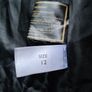 Vintage long leather jacket coat black Size 12 halloween party costume Image 4