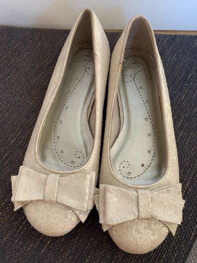 Cream Sparkly Party Shoes
