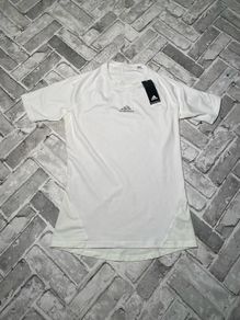 BNWT Adidas Alphaskin TechFit Compression Mens T Shirt Size Medium White