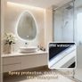 Bathroom Mirror with LED Lights,Electric Vanity Mirror with Backlit Lights, Asymmetrical, Wall Mounted Dimmable 3 Color Lighting, IP54, Vertically Only Image 2