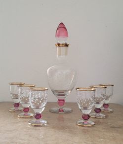 Vintage italian decanter & glasses