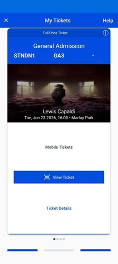 Lewis Capaldi Tickets standing