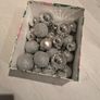 A set of silver Christmas decorations Image 4