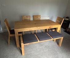 Harvey Norman Jensen Dining Set - Table, Bench & 4 Chairs