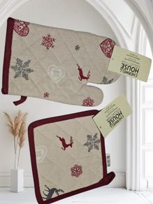 2-piece kitchen set a glove and a mat