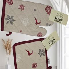 2-piece kitchen set a glove and a mat