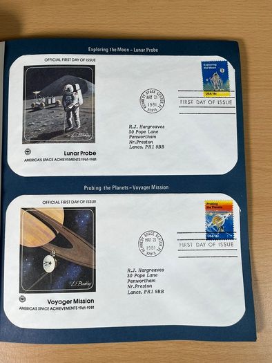 Space Achievements USA First Day Cover Collections - 1981 with Binder