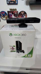Xbox 360 E with Kinect and controllers