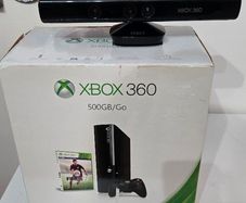 Xbox 360 E with Kinect and controllers