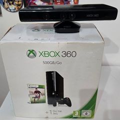 Xbox 360 E with Kinect and controllers