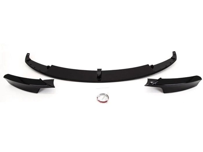 F30 gloss black front lip splitter