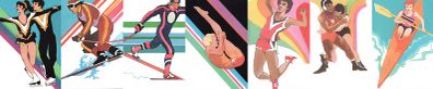 1984 USA Summer Olympics Postcard for the Los Angeles Olympics (7 cards)