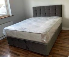 New Stylish Double 4ft, 4ft6, King 5ft And 6ft Superking Sizes Divan Beds Instock. Drawers And Optional Tufted Mattresses Available. Free Delivery