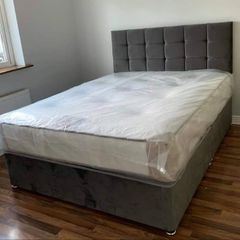 New Stylish Double 4ft, 4ft6, King 5ft And 6ft Superking Sizes Divan Beds Instock. Drawers And Optional Tufted Mattresses Available. Free Delivery