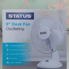 STATUS 9" Desk Fan  Oscillating