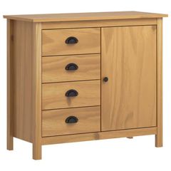 Sideboard Hill Range Honey Brown 91x40x80 cm Solid Pine Wood