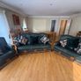 Green leather antique-style suite Image 2