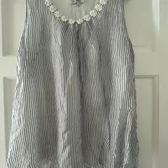 Silk Blend Top With Pearl Neckline