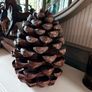 New XXXL frosted detail rustic resin Pinecone with subtle frost detail Image 10