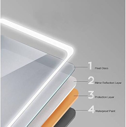 NEW SALE | 800x600 Illuminated Led Bathroom Mirror with Demister Pad [IP44 Rated] Rectangular Backlit Wall Mounted,Touch Sensor Switch,White