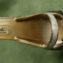 Vintage Enameled Black, White High Heel Shoe Business Card Photo Holder Image 4