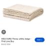 Brand Ikea Gurli Throw- Colour - White  & Beige - Size - 180cm x 120cm Image 10