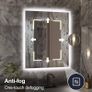 NEW SALE | Illuminated Backlit LED Bathroom Mirror, 600x450mm Wall Mounted Multifunction Bathroom Vanity Mirror with Touch Button Image 4