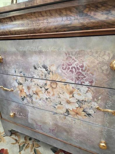 Vintage French Provincial Floral Accent Dresser
