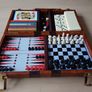 6 in 1 Game Set (Chess Backgammon Draughts Dominos Leather Case Travel Board Game) Image 5