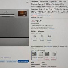 [NEW] Dishwasher countertop 6 places
