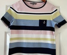 Size 12. Striped T Shirt by Laura Ashley