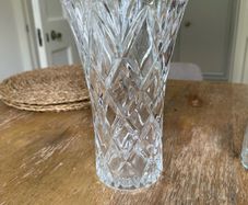 Tall glass heavy vase