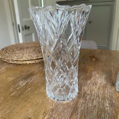 Tall glass heavy vase