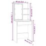 Dressing Table with LED White 60x40x140 cm Image 8