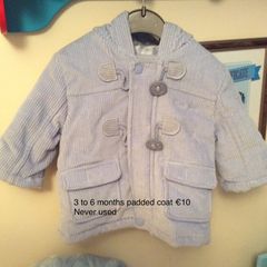 Boys 3 to 6 months coat