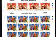 1999 Ireland Christmas Stamp Sheetlet Plate 1A1A1A1A Fine CDS Used with Dublin cancel of 4th November 1999 (First day of issue)