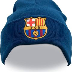 BARCELONA Beanie Hat - Warm & Comfortable Winter Beanie Hats for Football Supporters - Cosy Hat with Team Logo