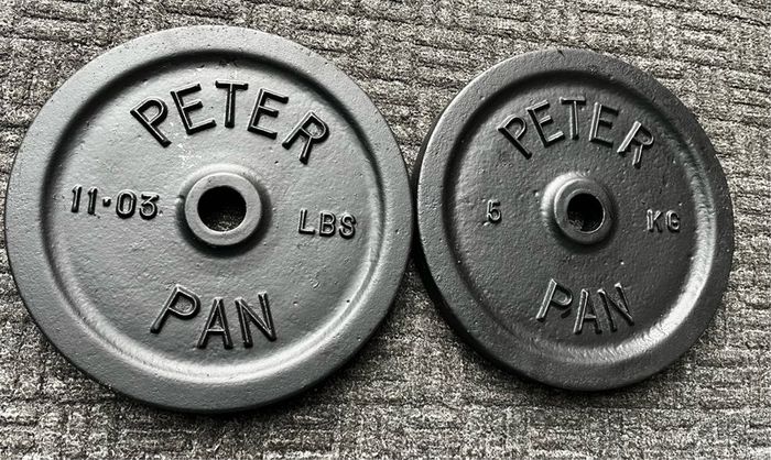 2x5kg vintage standard 1" weight plates