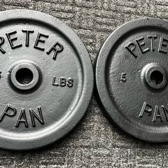 2x5kg vintage standard 1" weight plates