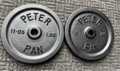 2x5kg vintage standard 1" weight plates