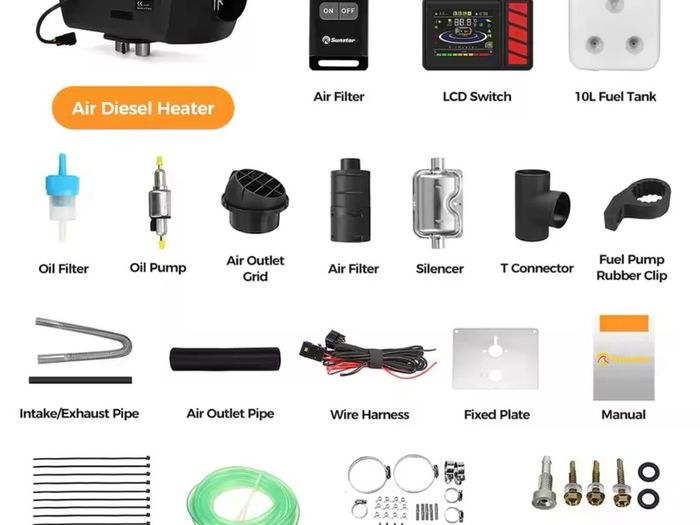 5KW 12V&24V Car Diesel Air Heater With LCD Switch & bluetooth APP Control Truck Boat Bus RV Trailer Air Diesel Parking Heater er