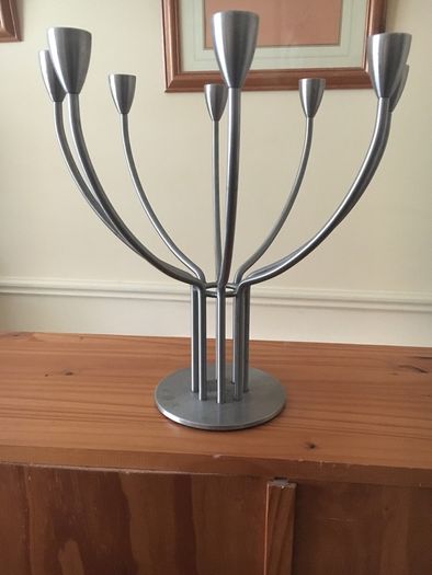 Brushed Stainless Steel candle holder